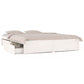 Bett mit Schubladen Weiß 150x200 cm