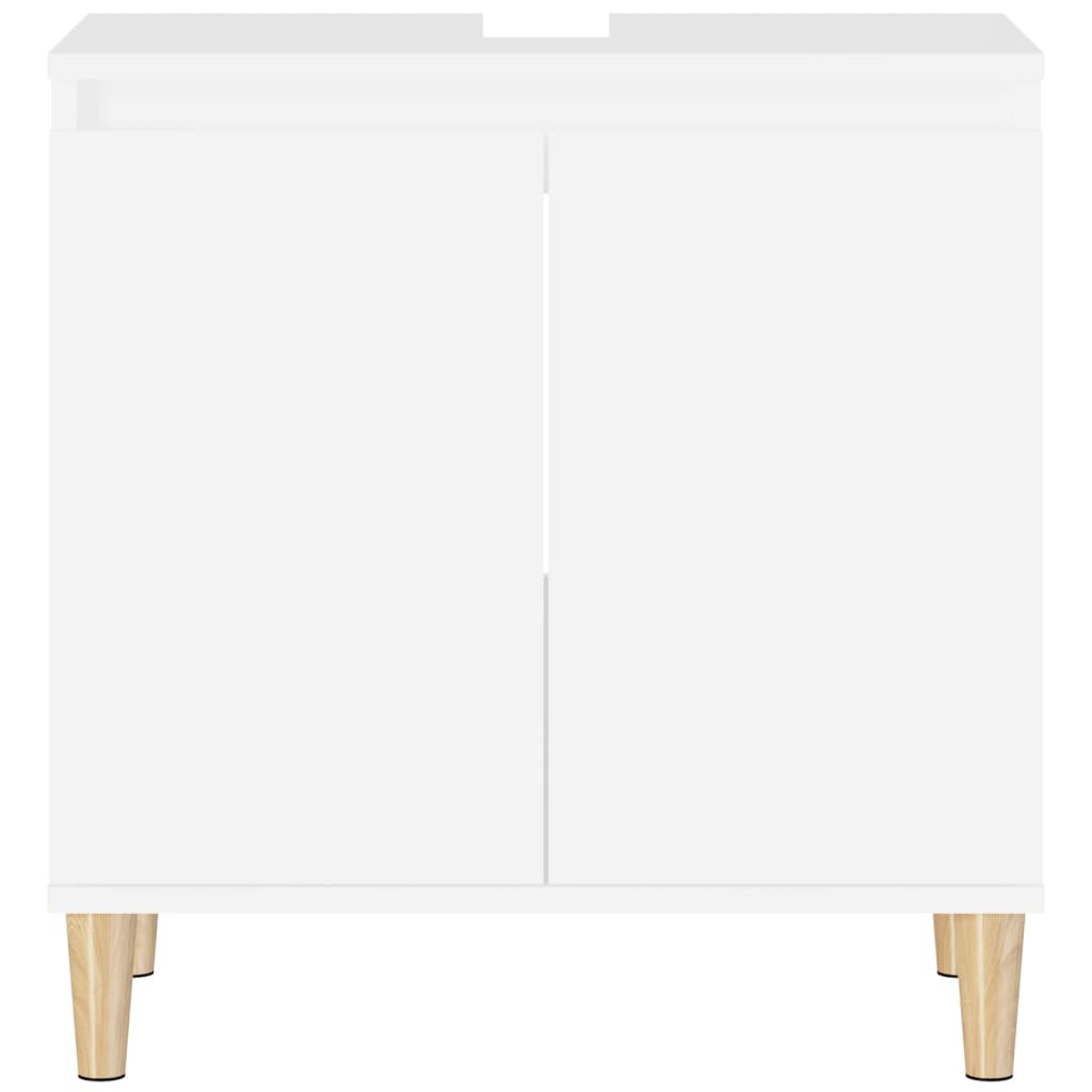 Waschbeckenunterschrank Weiß 58x33x60 cm Holzwerkstoff
