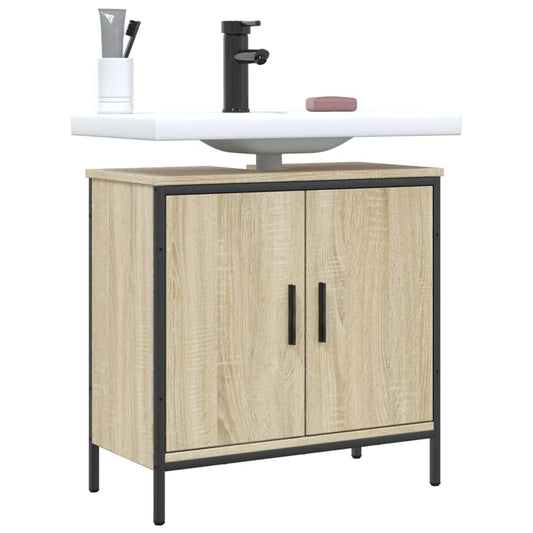 Waschbeckenunterschrank Sonoma-Eiche 60x30x60 cm Holzwerkstoff