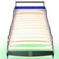 Kinderbett mit LED im Rennwagen-Design 90 x 200 cm Blau