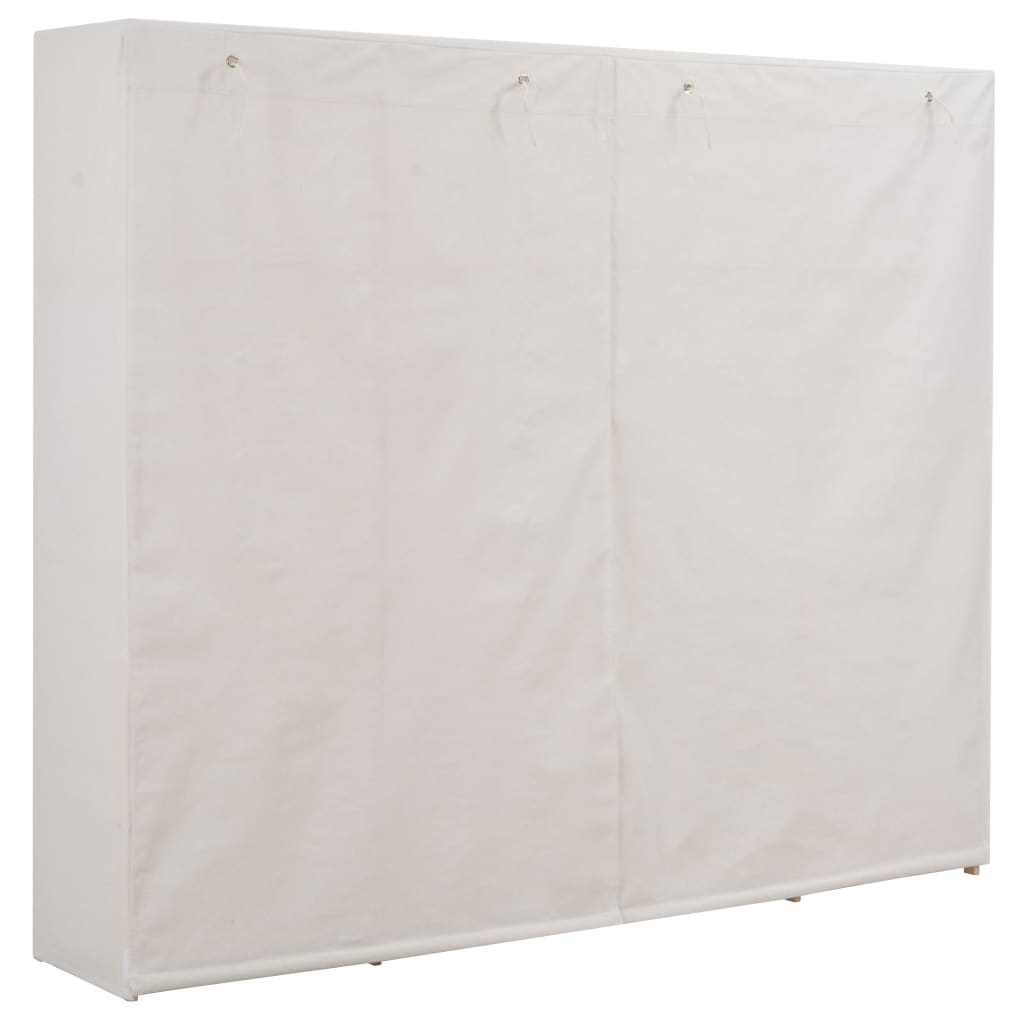 Kleiderschrank Weiß 200 x 40 x 170 cm Stoff