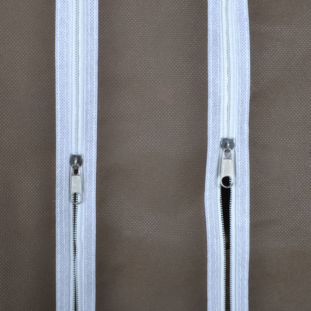 Stoffschrank mit Fächern und Stangen 45×150×176 cm Braun