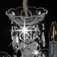 Kronleuchter mit Kristallperlen Silbern Rund 5 x E14