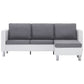 3-Sitzer-Sofa mit Kissen Weiß Kunstleder