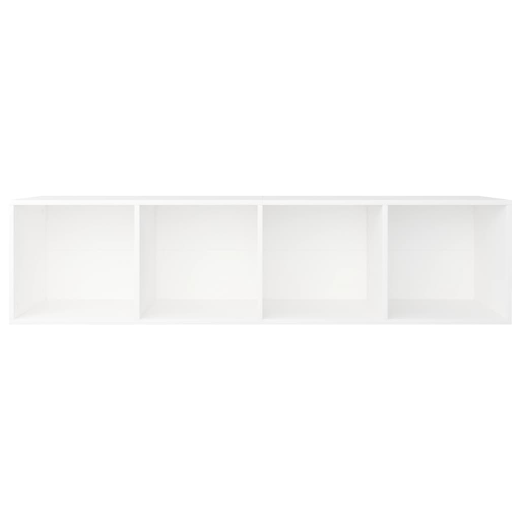 Bücherregal/TV-Schrank Weiß 36×30×143 cm Holzwerkstoff