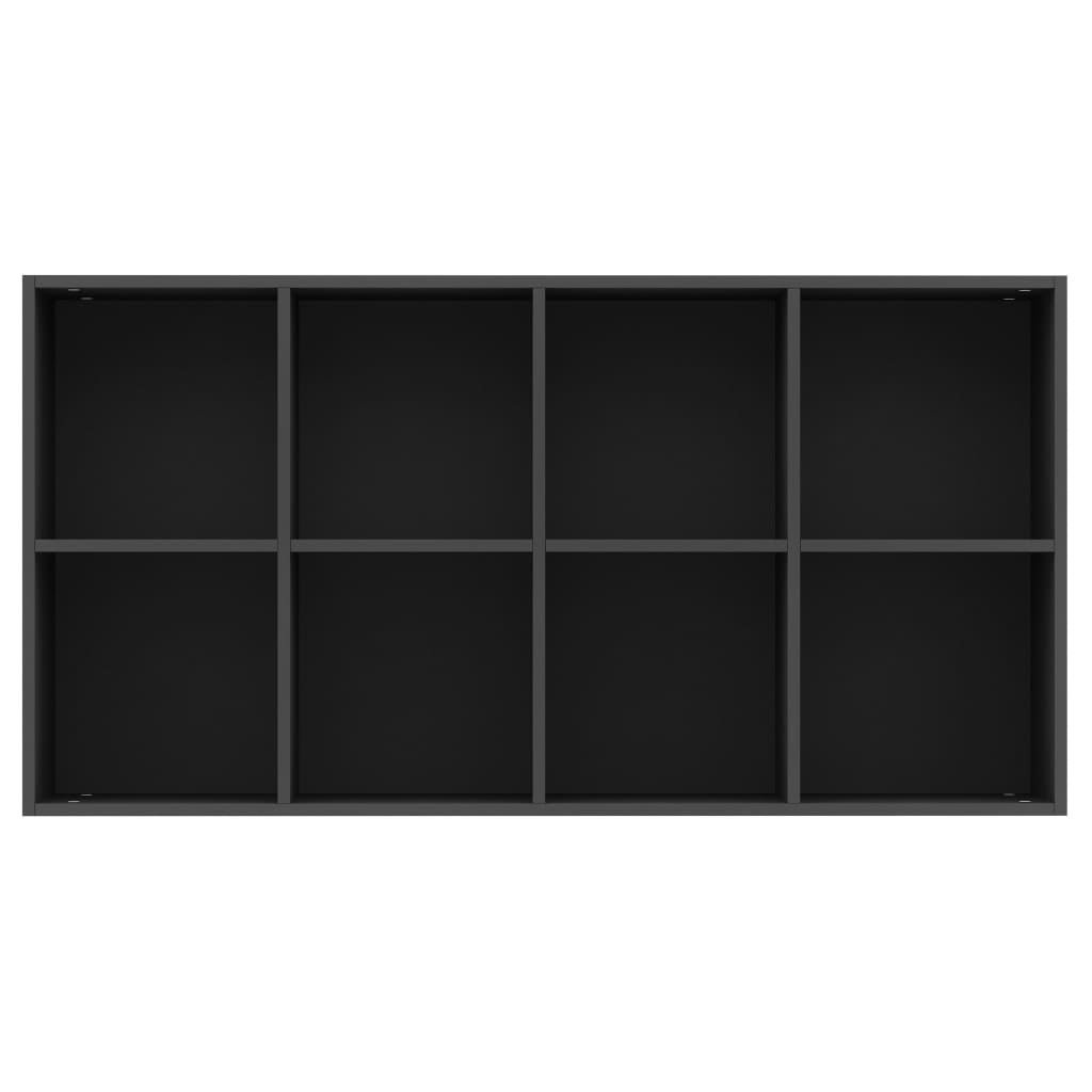 Bücherregal/Sideboard Schwarz 66×30×130 cm Holzwerkstoff
