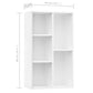 Bücherregal/Sideboard Weiß 50x25x80 cm Holzwerkstoff