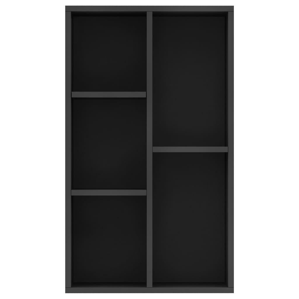 Bücherregal/Sideboard Schwarz 50x25x80 cm Holzwerkstoff