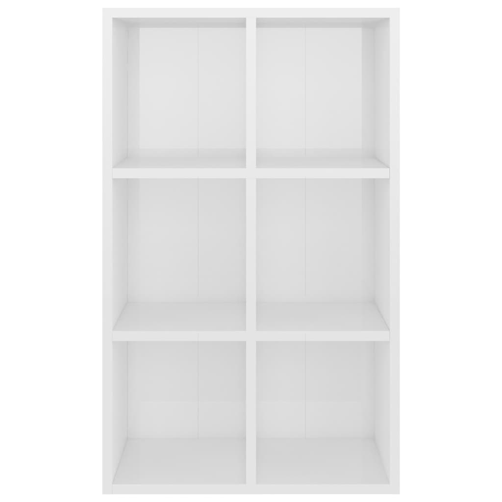 Bücherregal/Sideboard Hochglanz-Weiß 66x30x98 cm Holzwerkstoff