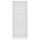 Bücherregal 3 Fächer Weiß 40x24x108 cm Holzwerkstoff