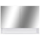 LED-Bad-Spiegelschrank Weiß 80x15x60 cm MDF
