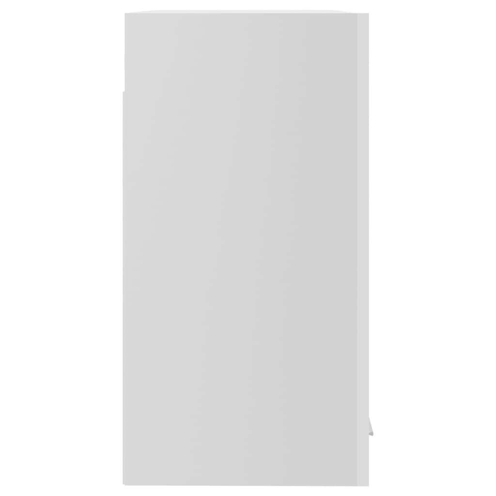Hängeglasschrank Hochglanz-Weiß 60x31x60 cm Holzwerkstoff