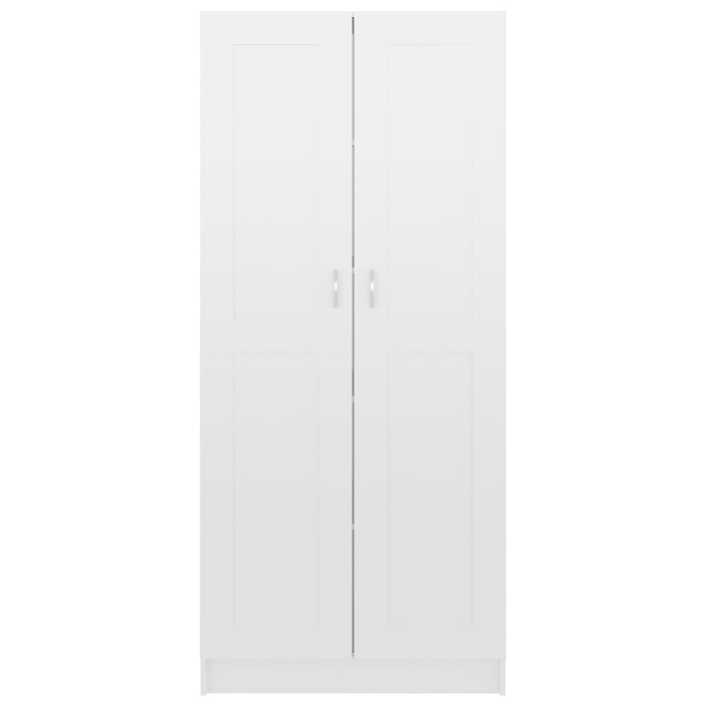 Bücherschrank Hochglanz-Weiß 82,5x30,5x185,5 cm Holzwerkstoff