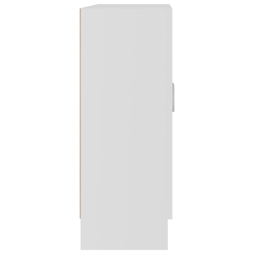 Vitrinenschrank Weiß 82,5x30,5x80 cm Holzwerkstoff