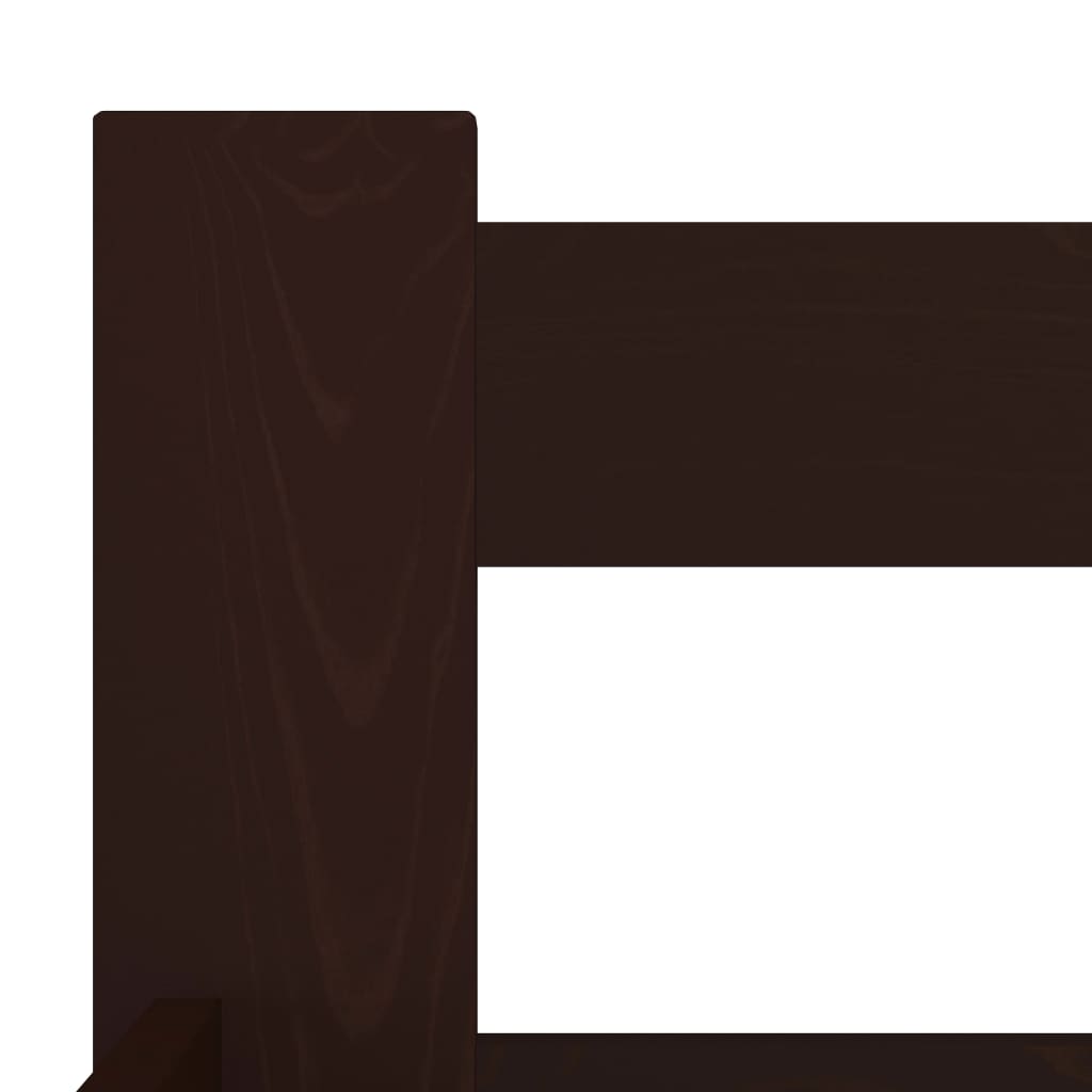 Massivholzbett Dunkelbraun Kiefer 180x200 cm