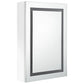LED-Bad-Spiegelschrank Glänzendes Weiß 50x13x70 cm