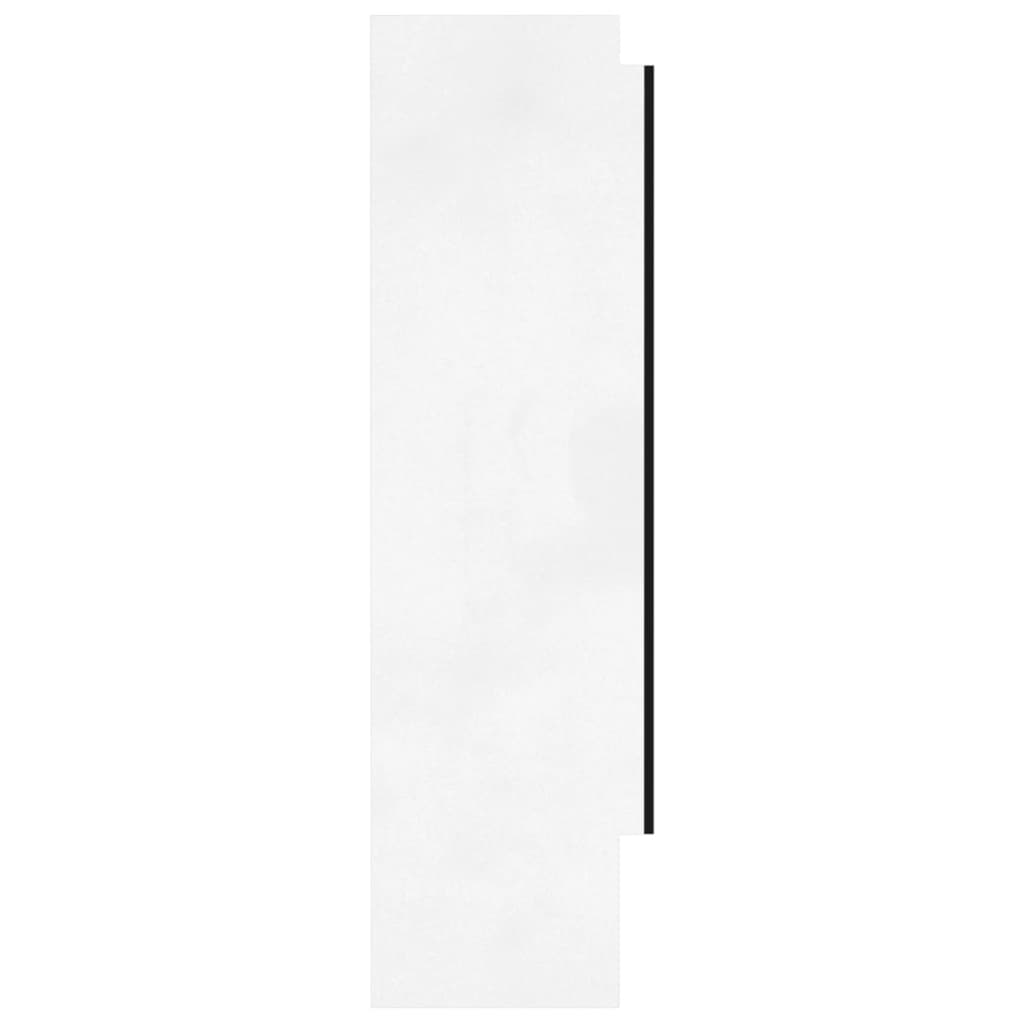 Bad-Spiegelschrank 80x15x60 cm MDF Glänzendes Weiß