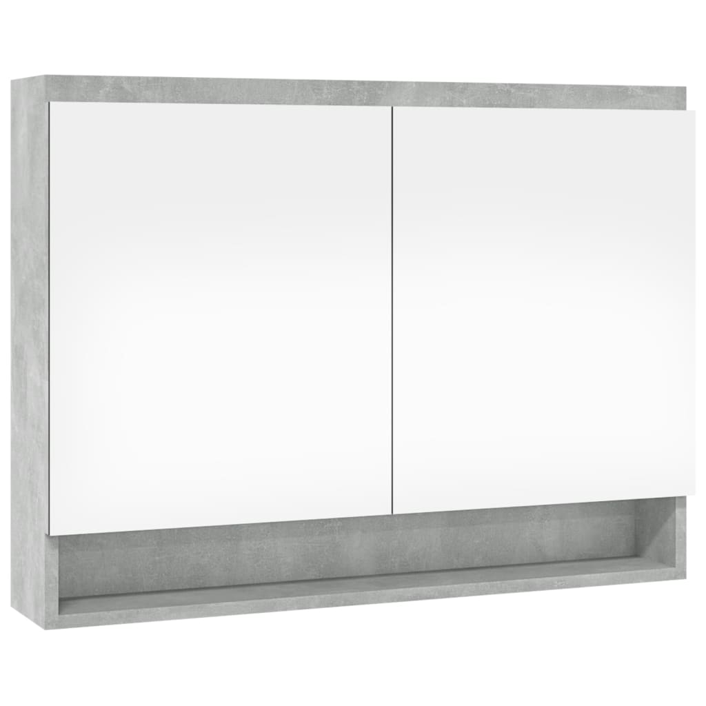 Bad-Spiegelschrank 80x15x60 cm MDF Betongrau