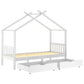 Kinderbett mit Schubladen Weiß Massivholz Kiefer 90x200 cm