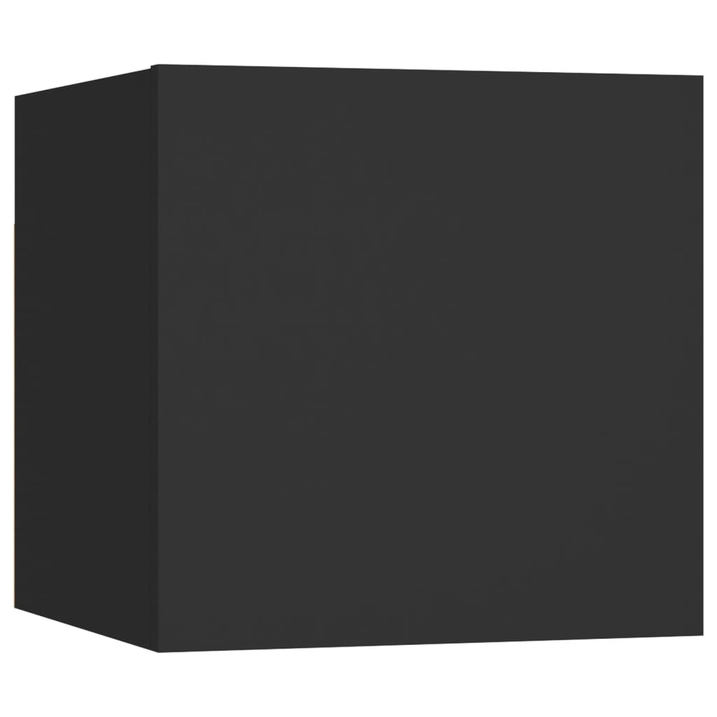 Nachttisch Schwarz 30,5x30x30 cm Holzwerkstoff