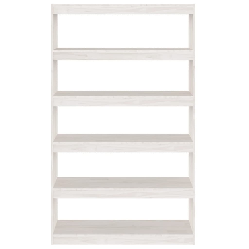 Bücherregal/Raumteiler Weiß 100x30x167,5 cm Massivholz Kiefer