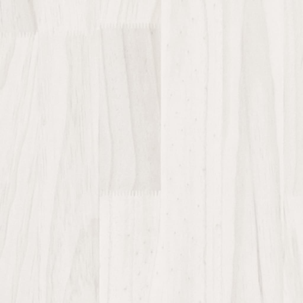 Bücherregal/Raumteiler Weiß 100x30x200 cm Kiefer Massivholz
