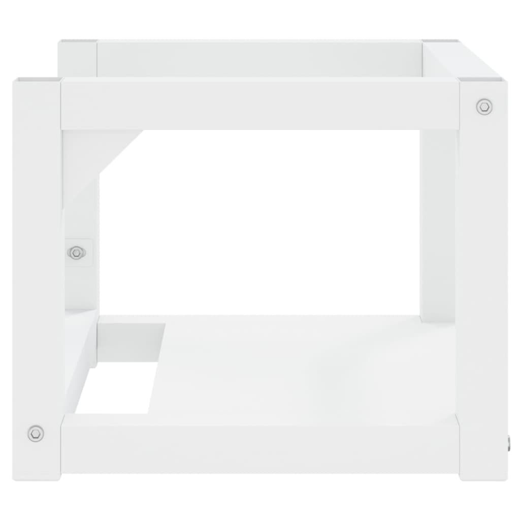 Badezimmer Wand-Waschtischgestell Weiß 40x38x31 cm Eisen