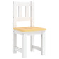 3-tlg. Kindertisch und Stuhl-Set Weiß und Beige MDF