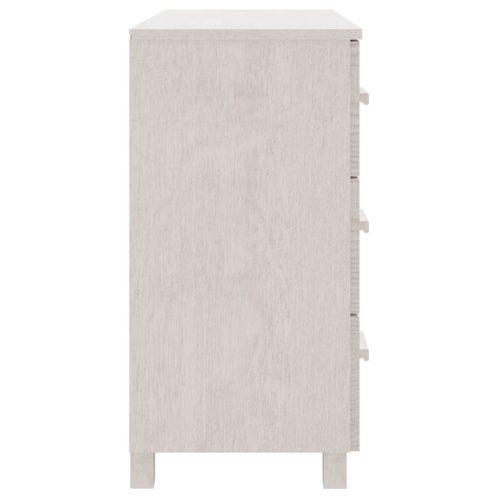 Sideboard Weiß 90x40x80 cm Massivholz Kiefer
