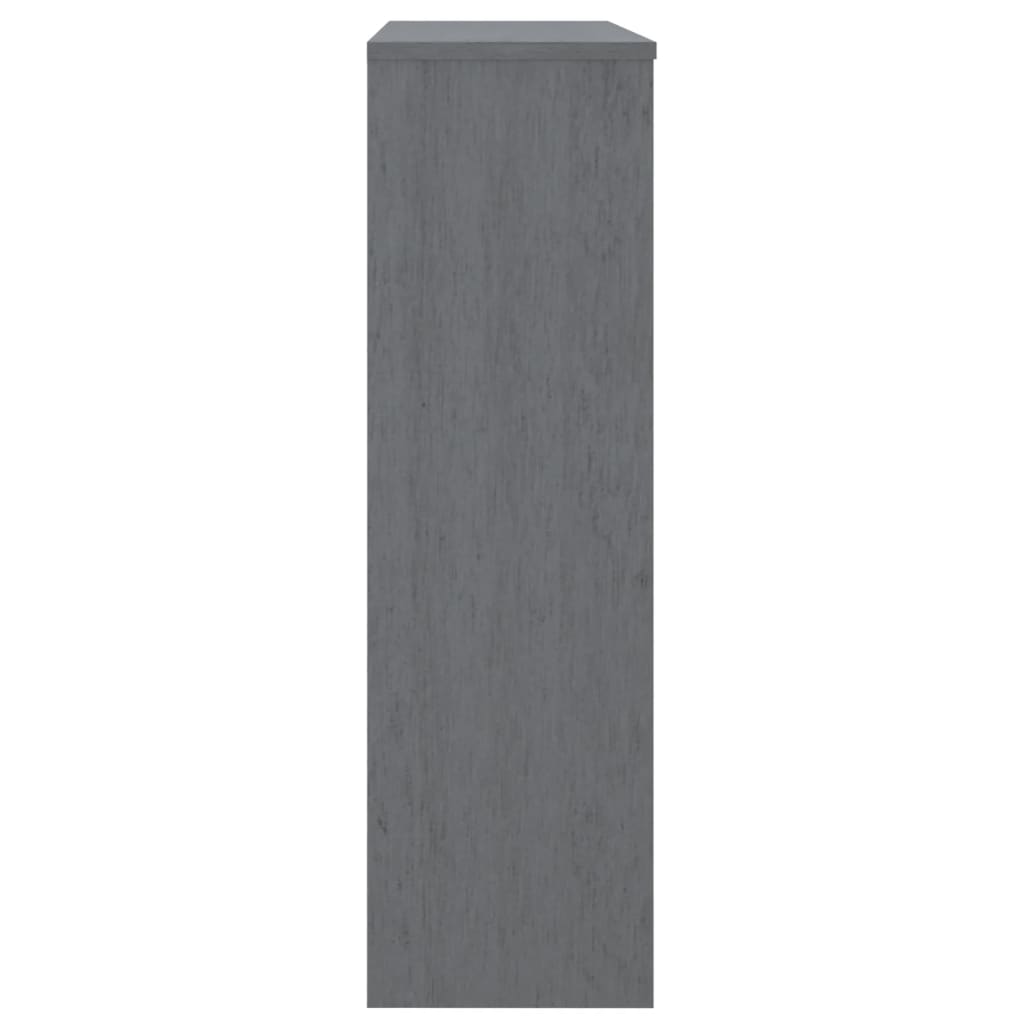 Highboard-Aufsatz Dunkelgrau 90x30x100 cm Massivholz Kiefer