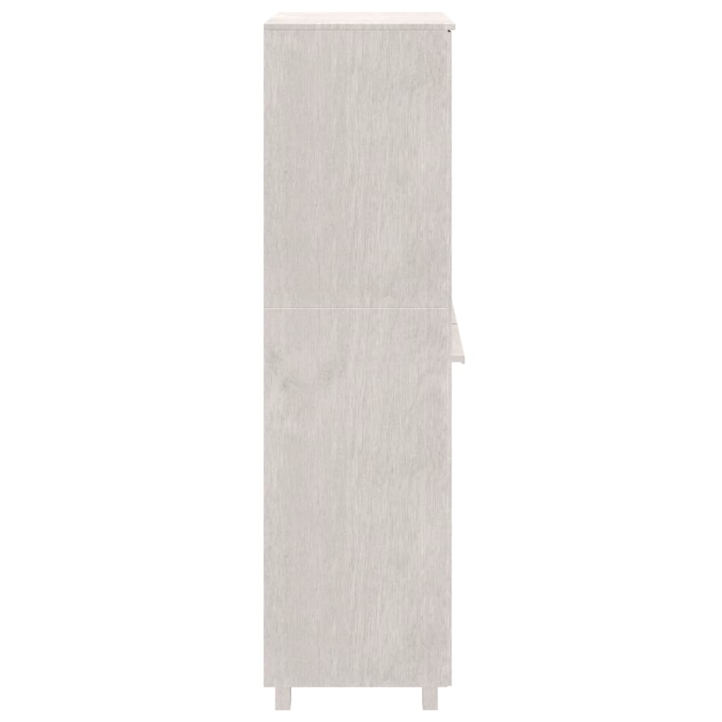 Kleiderschrank Weiß 89x50x180 cm Massivholz Kiefer