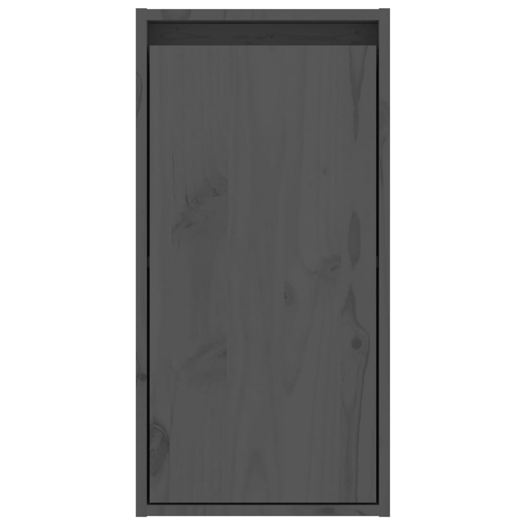 Wandschränke 2 Stk. Grau 30x30x60 cm Massivholz Kiefer