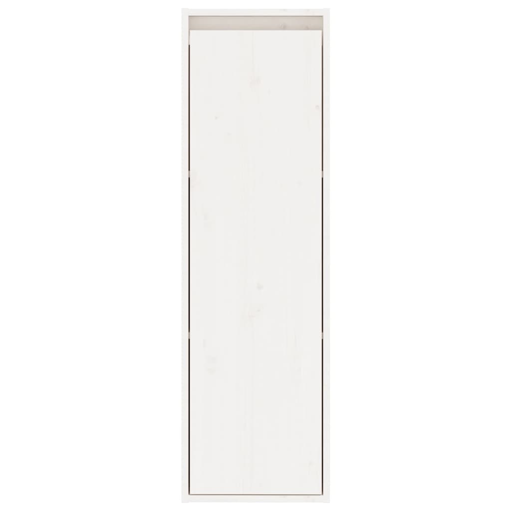 Wandschrank Weiß 30x30x100 cm Massivholz Kiefer