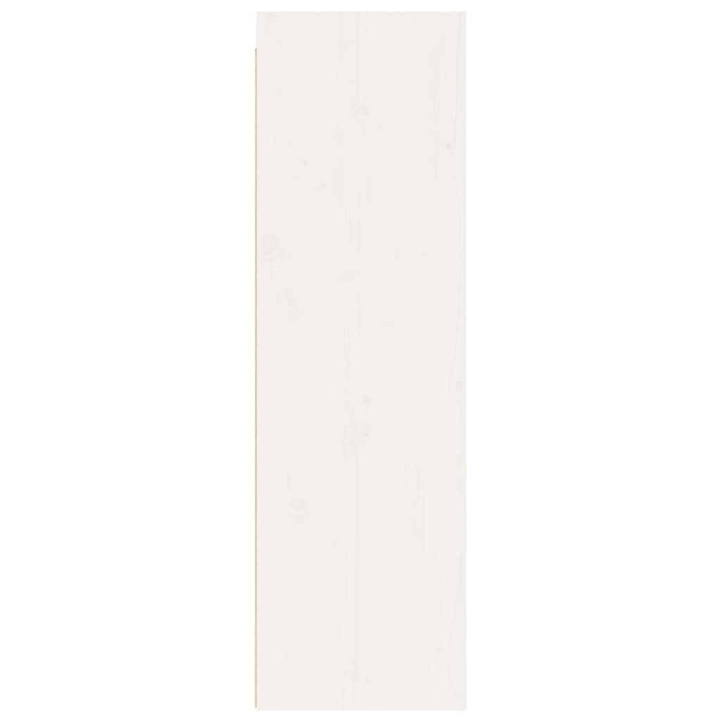 Wandschrank Weiß 30x30x100 cm Massivholz Kiefer