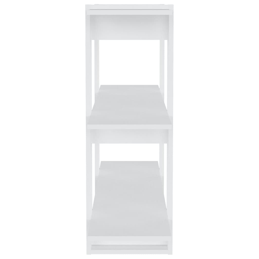 Bücherregal/Raumteiler Weiß 100×30×87 cm