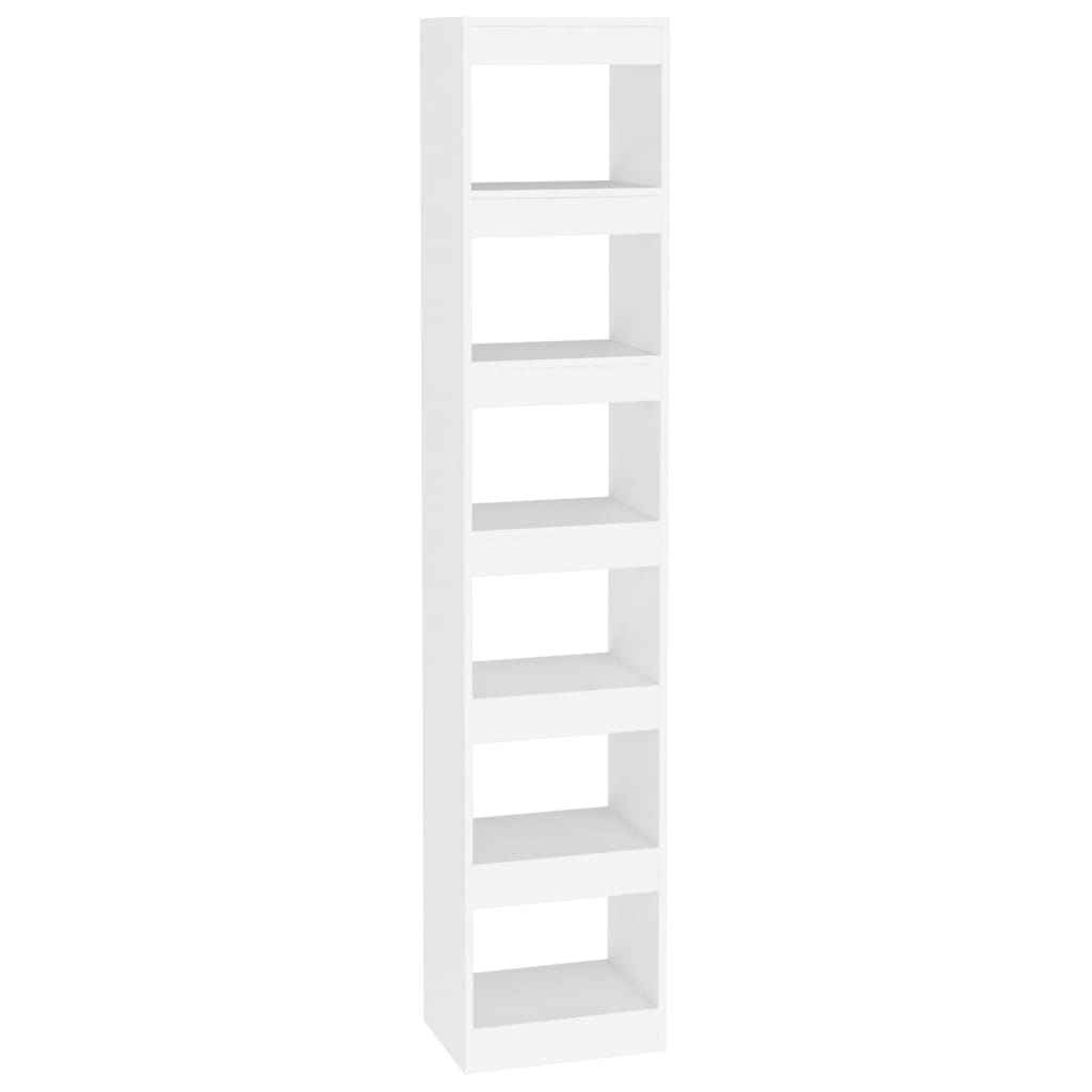 Bücherregal/Raumteiler Weiß 40x30x198 cm