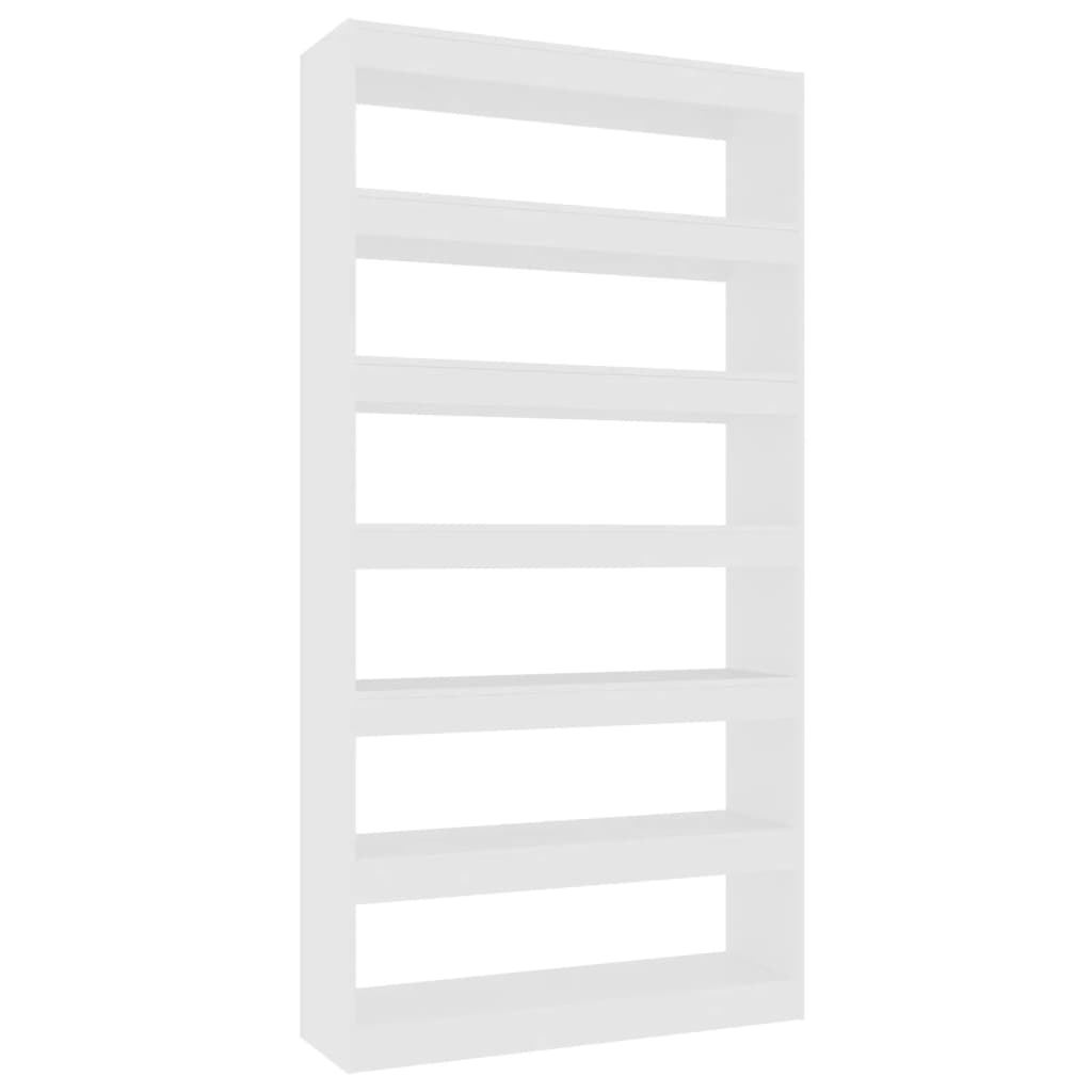 Bücherregal/Raumteiler Weiß 100×30×198 cm Holzwerkstoff