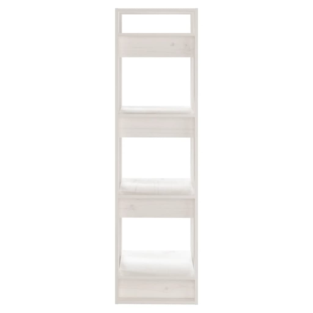 Bücherregal/Raumteiler Weiß 41x35x125 cm Massivholz Kiefer