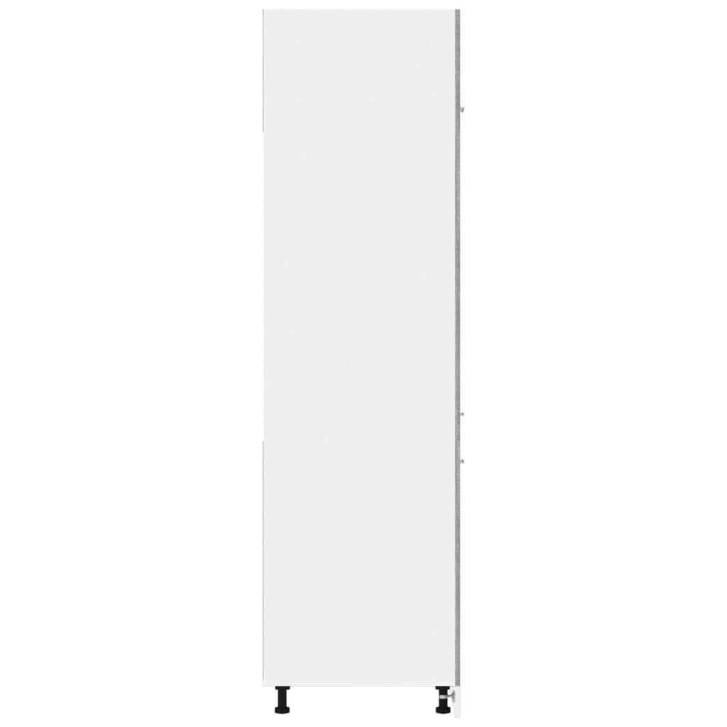 Kühlumbauschrank Grau Sonoma 60x57x207 cm Holzwerkstoff