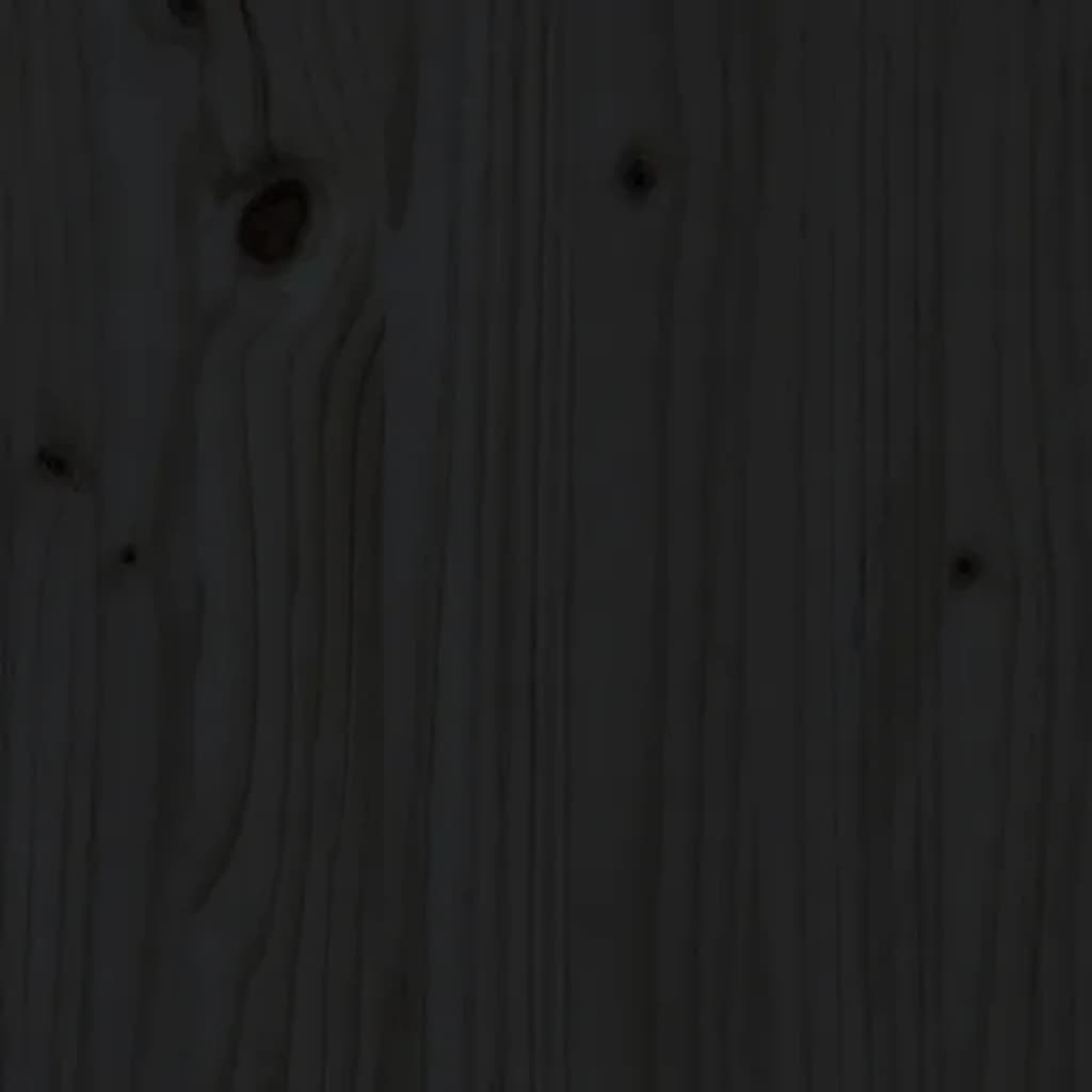 Massivholzbett Schwarz Kiefer 90x200 cm