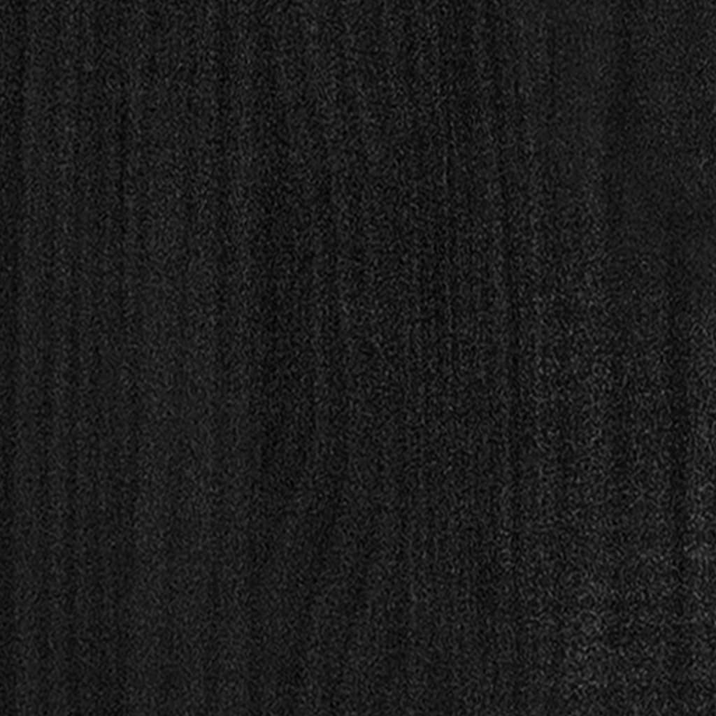 Massivholzbett Schwarz Kiefer 90x190 cm 3FT Single