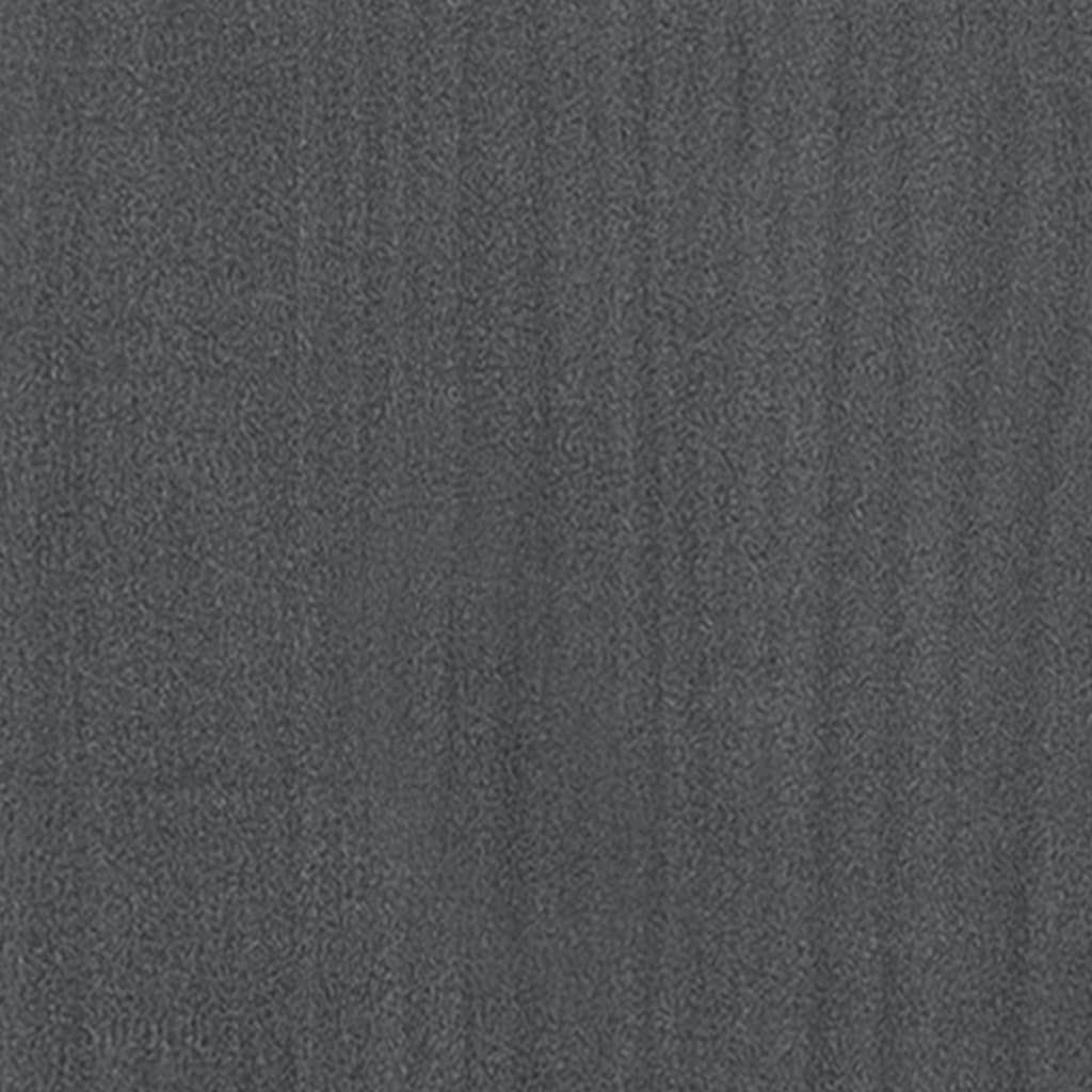 Massivholzbett Grau Kiefer 200x200 cm