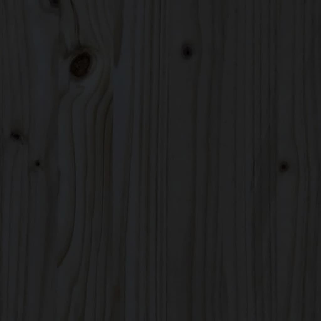 Massivholzbett Schwarz 140x200 cm
