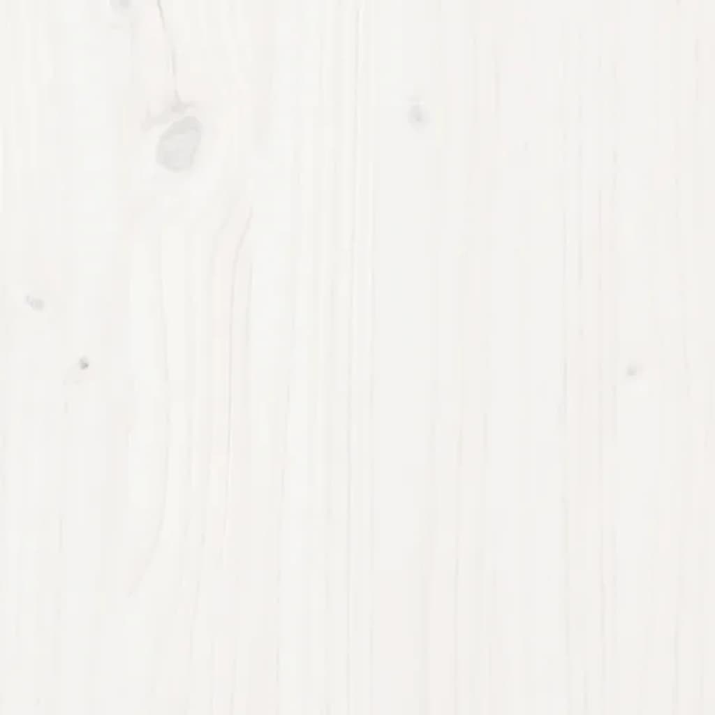 Massivholzbett Weiß 100x200 cm