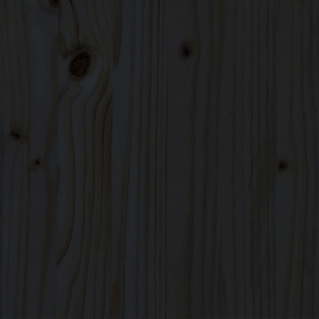 Massivholzbett Schwarz 200x200 cm