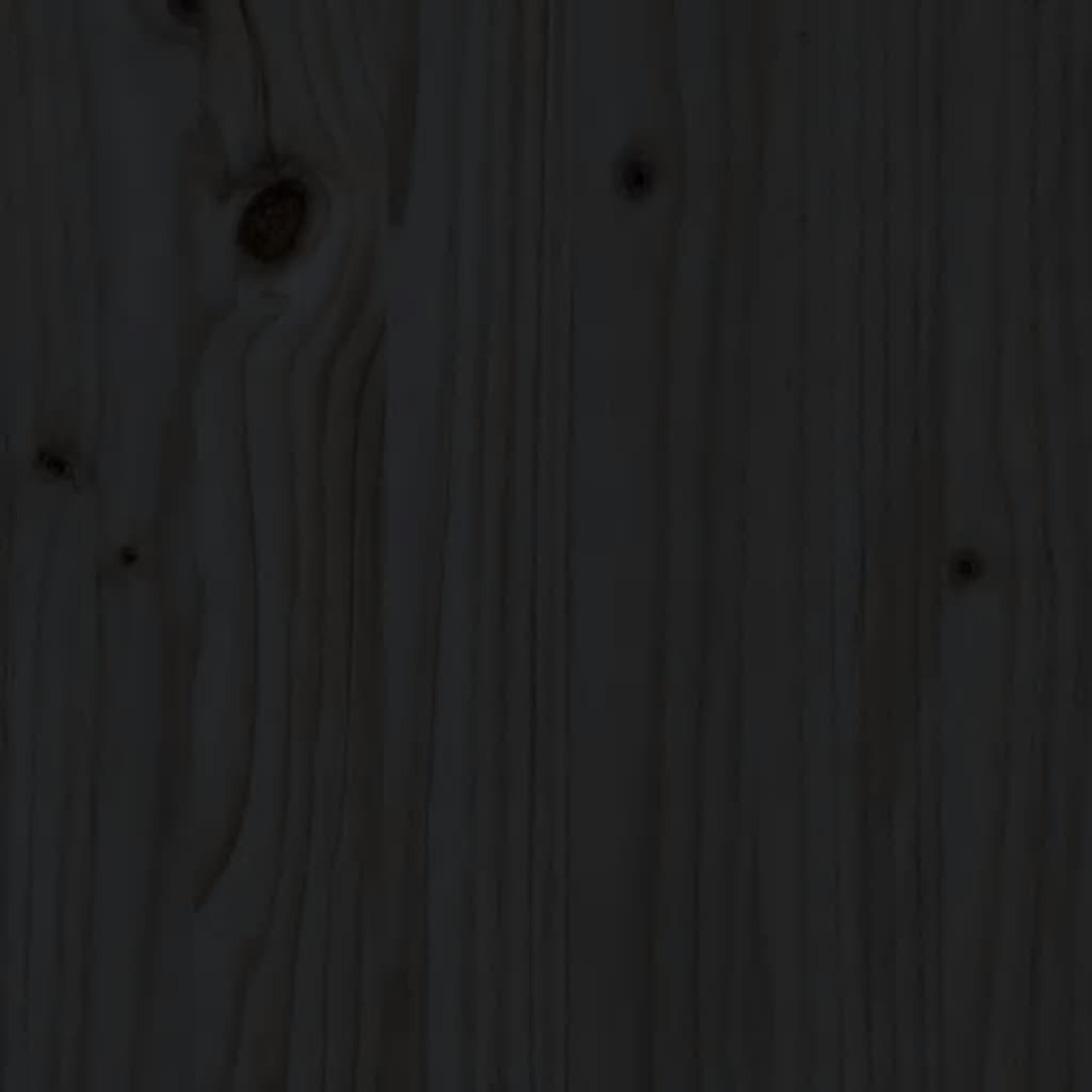 Massivholzbett Schwarz Kiefer 100x200 cm