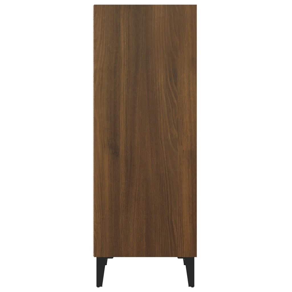 Sideboard Braun Eichen-Optik 34,5x32,5x90 cm Holzwerkstoff