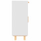 Sideboard Weiß 60x30x75 cm Massivholz Kiefer und Natur-Rattan