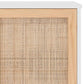 Sideboard Weiß 105x30x60 cm Massivholz Kiefer und Natur-Rattan