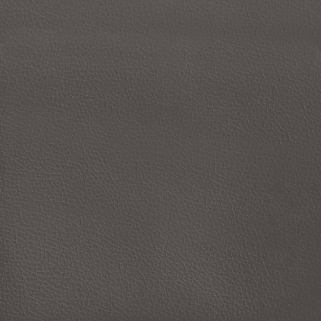 Taschenfederkernmatratze Grau 120x200x20 cm Kunstleder